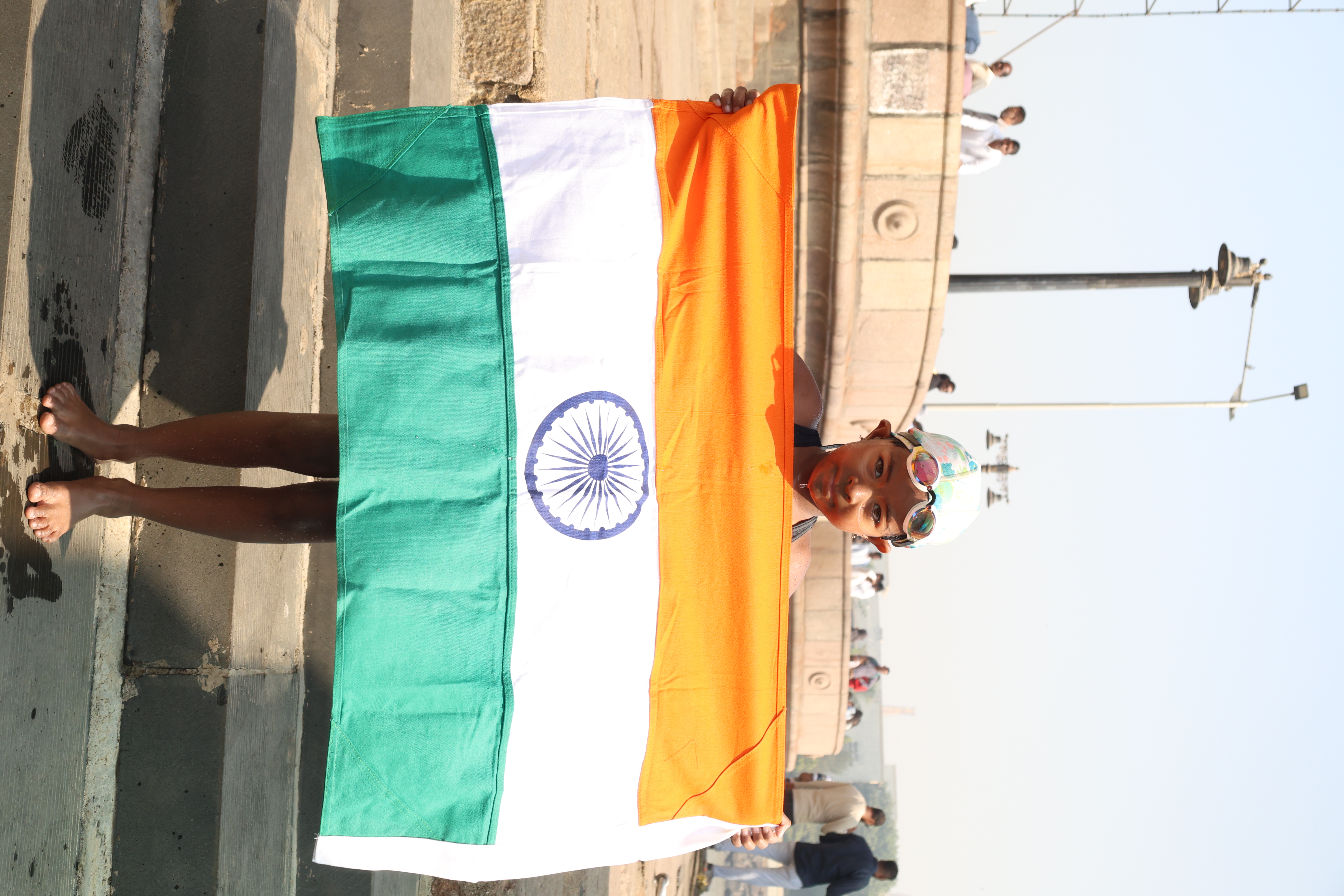Indian flag representing Ishani's dream to represent India